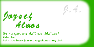 jozsef almos business card